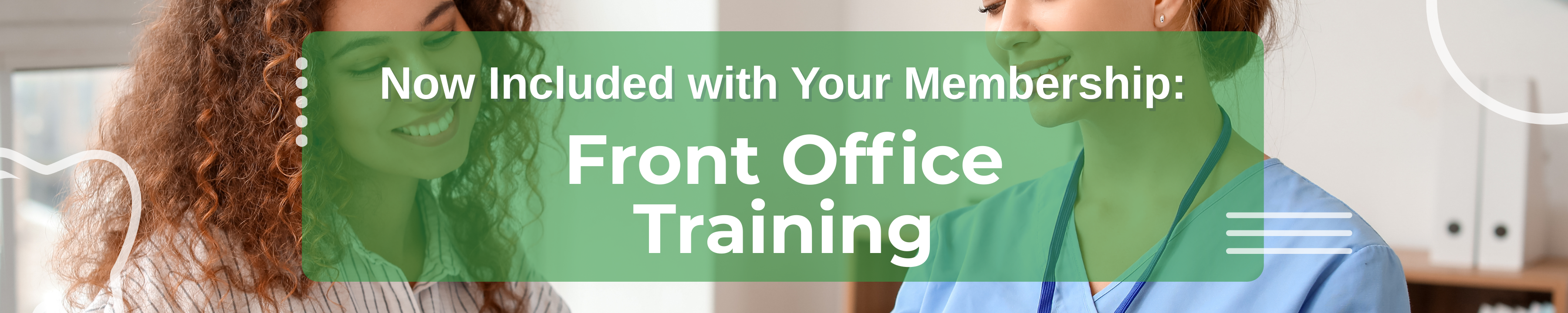 Front Office Training Webpage Header